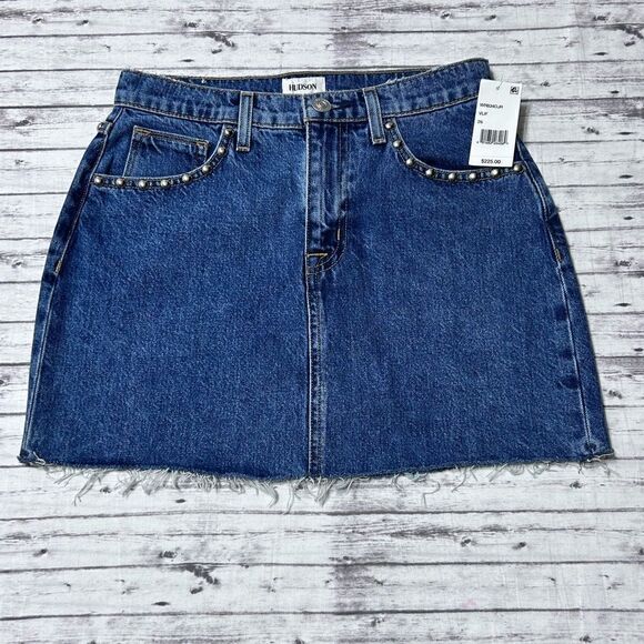 Hudson The Viper Denim Mini Skirt - Picture 1 of 12